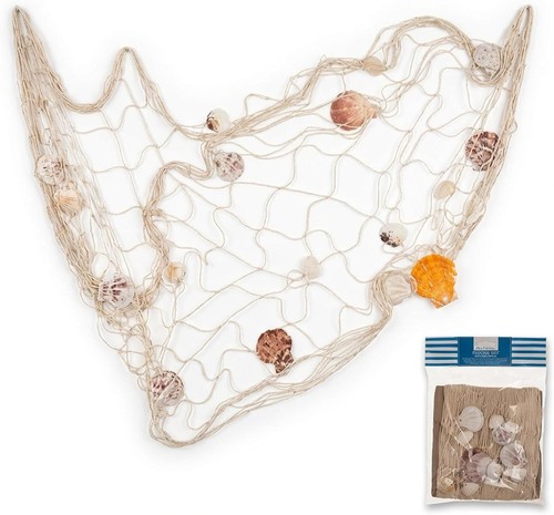 Fischernetz mit muscheln zur - mit,