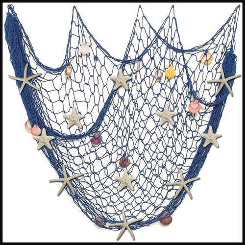 Fischernetz wanddeko mit - fischernetz,