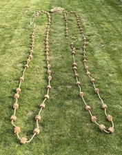 2 alte Stellnetzleinen mit