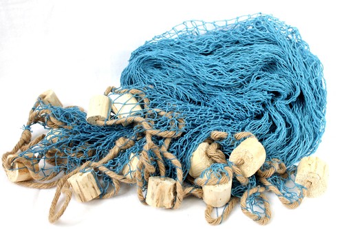Deko fischernetz blau 340 - deko,