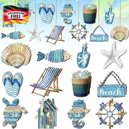Holzdekorationen set maritime - set,